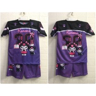 Latest 2026 Kuromi Junior Kids Printed Jersey Set for 2-9 Years Old