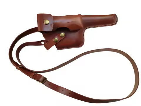 WW2 GERMAN MAUSER C96 GUN LEATHER HOLSTER BROOMHANDLE WITH STRAP suit