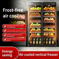 Chiller Showcase Chiller Transparent Glass Wine Cabinet  Fresh Tea Wine Display Cabinet Fruit, Veget