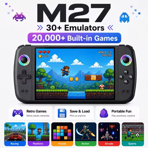 7.0-inch Large Screen M27 Portable Retro Handheld Game Console with 20000+ Games for 30+ Emulators 4