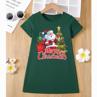 Mony Kid - Latest Merry Christmas motif dress for girls aged 2-13 years DTF Latest Merry Christmas m