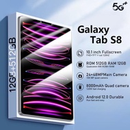 Tab S8 Tablet PC Asli Baru Android RAM12GB ROM 512GB Wifi 4G 5G D