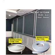 Ready Stock Wainscoting PVC Foam Interior Wall Corak Dinding (Per Meter)