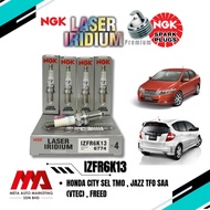 NGK SPARK PLUGS LASER IRIDIUM IFR6D13 HONDA CITY SEL TMO T9A , JAZZ SAA TFO T5A #IZFR6K13