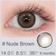 Magister Contact Lens with Power 1 Pair OMG Brown  contact lenses with graded 14.0 +Free Lens Case M