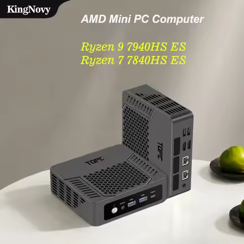 TOPC Mini PC AMD Ryzen 9 7940HS ES Or Ryzen 7 7840HS ES Nuc USB4 Dual LAN 2xDDR5 PCIe4 Windows 11 Ga
