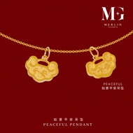 Merlin Goldsmith 22K 916 Gold Peaceful Pendant