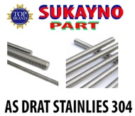 as drat/ long drat stainless 304 1 meter m12