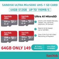 micro sd Memory Card Ultra A1 64GB 128GB 256GB 512GB UHS-1 Flash
