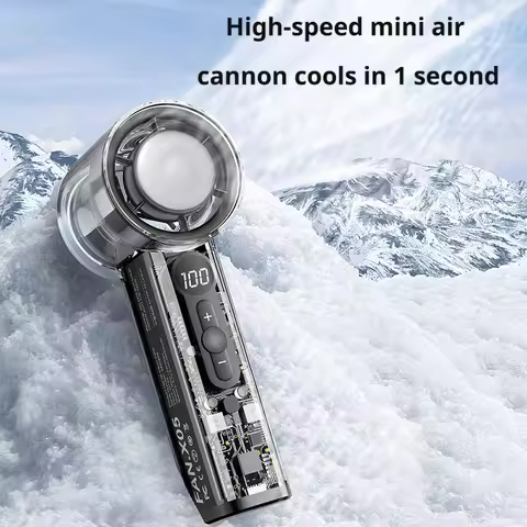 X05 3000MAH Semiconductor Fan Refrigeration 100 High Wind Speeds Rechargeable/ Digital Display Porta
