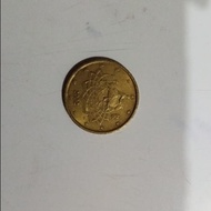 UANG KOIN BENGGOL 50 LIMA PULUH SEN FIFTY CENT 50CENT EURO 2002 ASLI
