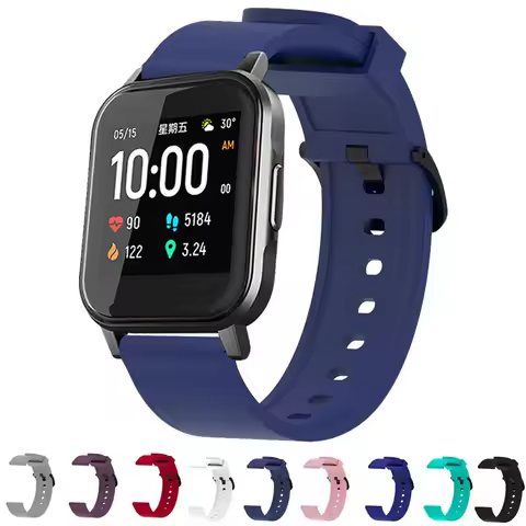 For Haylou LS02 band Silicone Watchbands Bracelet 20mm watch strap Replacement Correa Wristband For 