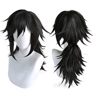 Ani·Lnc Long Black Tomioka Giyuu Ponytail Wig Cosplay Costume Men Women Heat Resistant Synthetic Hai