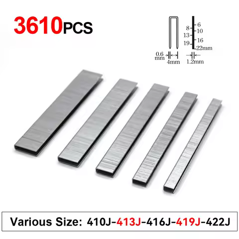 3610Pcs 410J 413J 416J 419J 422J Staple Woodworking Nails Framing Tacker For Electric Nails Stapler 