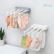Blala Retractable Laundry Drying Rack 20 Windproof Clips Space Saver for Bathroom Wall