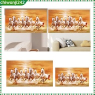 [chiwanji242] Seven Horses Picture 7 Running Horses Painting Wall  Furnishing Ornament Print Picture