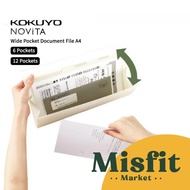 Kokuyo Novita Wide Pocket Document File Holder A4 Envelope Document Envelope Organizer