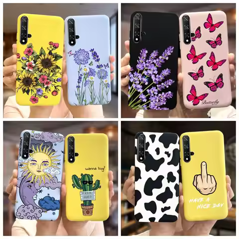 For Huawei Honor 20 Case Stylish Painted Silicone Soft TPU Phone Case Fundas For Huawei Nova 5T 5 T 