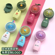 Small Small Fan usb Mini Handheld Fan Portable Small Desktop Electric Fan Gift Wholesale Printed log