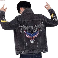 Man's Jackets And Coats Winter Brand Hooded Vintage Distressed Demin Jacket Tops Coat Outwear Jean J