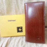 Genuine Leather Wallet Long Wallet DAVID JONES Brown Leather Wallet Men's Long Wallet