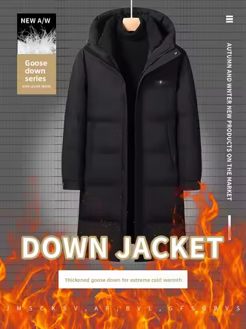 Canada Fashion Winter Jacket Men Down Coat Parka Mens White Goose Down Jacket Collar Hooded Warm Thi