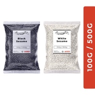 BLACK SESAME (BIJAN HITAM) / WHITE SESAME (BIJAN PUTIH) 100GM/ 500GM