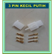 3 PIN CABLE SOCKET SMALL WHITESkun 3 PIN CABLE SOCKET/ SMALLSkun CONNECTOR/