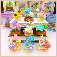 ⭐SG Stock⭐ Building Blocks Flower Particle Building Block Educational Toy Teachers Day/ Birthday Gif