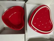 【法國Staub】心形 &amp; 圓形陶缽 10cm - 櫻桃紅 可蒸可烤可微波 單個售價