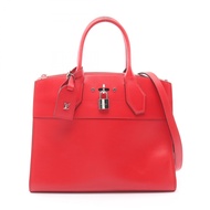 【二手】LOUIS VUITTONCity Steamer MM M51027 紅寶石色皮革女士手提包 - 二手 B