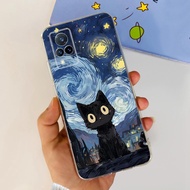 เคส V21สำหรับ Vivo V2066 V2108น่ารักเคสมือถือซิลิโคนนิ่มมีภาพวาดสำหรับ Vivo V21 V 21 4G เคสป้องกันฝา