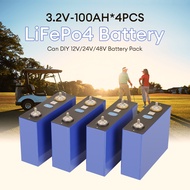 PowMr 4 pieces 3.2V 100AH Prismatic LiFePo4 Lithium Iron Phosphate Batteries 4000 cycles. Can DIY 12