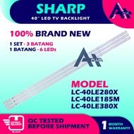 LC-40LE280X / LC-40LE185M / LC-40LE380X SHARP 40" LED TV Backlight 40 INCH Lampu TV sharp