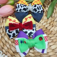 Jessie, Woody, Buzz Toy Story Children's Ribbon Hair Clip, Jessie Woody Hair Clip, Buzz Toy Story. T