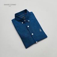 DANDY COSMO |  [4สี] เสื้อเชิร์ต Oxford Shirt สีล้วน ปักโลโก้ DANDY COSMO