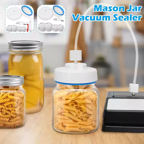 Mason Jar Vacuum Sealer Kit Portable Mason Jar Vacuum Sealing Machine Food Storage Canning Jar Seale
