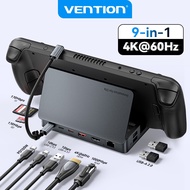 Vention 9-in-1 USB C Docking Station to HDMI 4K 60Hz RJ45 SD TF PD100W Dock for Steam Deck Asus ROG 