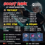 MLBB BOOSTING SERVICE/JOKI MOBILE LEGEND/BOOSTING ML RANK/BOOSTING CHEAP/BOOST MLBB BY UDANG GAMESTORE