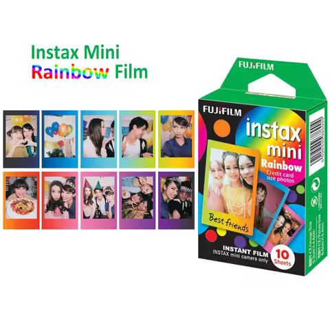 Fujifilm Rainbow Films Instax Mini Film 10-50Sheets Photo Paper For Fujifilm Instant Camera Mini 13 