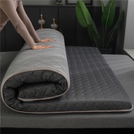 Mattress Topper Single Queen King Size Tatami Foldable Floor Pad Mat Solid Color Soft Mattress Protector