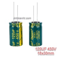 5 pieces Capacitors 120UF 450V 120uf size 18X30mm