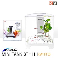 Dauphine Mini Fish Tank TANK BT-111 (White) / Mini Fish Tank Small Fish Tank Betta Fish Tank Marimo Aquarium