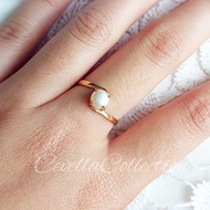 Pearl Ring 1 Gram Light Gold