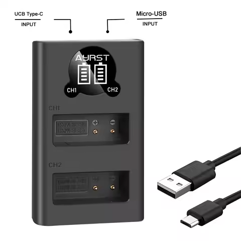 DMW-BLG10 LED USB Battery Charger for Panasonic DMW BLG10 BLE9 BLG10E Lumix DMC-GF6 GX7 GX80 GX85 GX