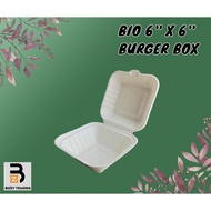 Biodegradable Burger Box / Sugarcane Burger Box / Cake Box / Disposable Kueh Box /Bio Burger Box / T