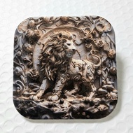 Leo-Crystal Carving Ceramic Water Absorption Coaster Ceramic Coaster