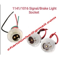 CLEAR OLD 1016 / 1141 CAR SIGNAL AND BRAKE PARKING LIGHT BULB SOCKET CONNECTOR - 1 PIECE