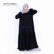 Abaya Gamis Syari Jamila Jetblack Alsyahra Exclusive