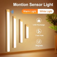 Home Motion Sensor LED Bar Night Light with USB Rechargeable Battery for Cabinet Corridor Bedroom To